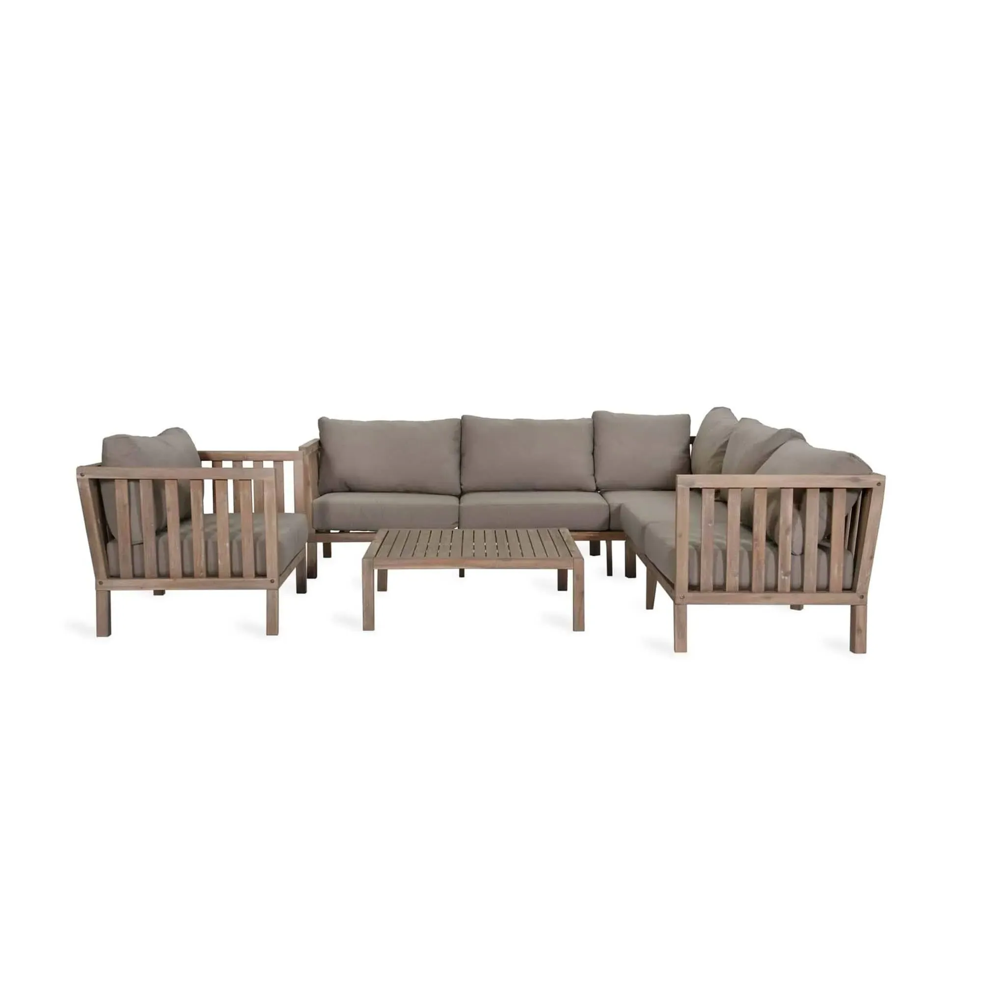 Porthallow Corner Sofa Set - Natural, Acacia Wood