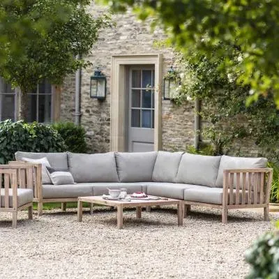 Porthallow Corner Sofa Set - Natural, Acacia Wood