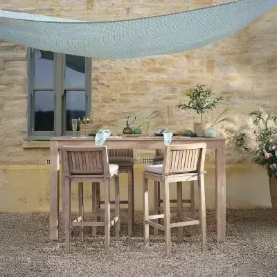 Porthallow Outdoor Bar Table - Natural, Acacia Wood