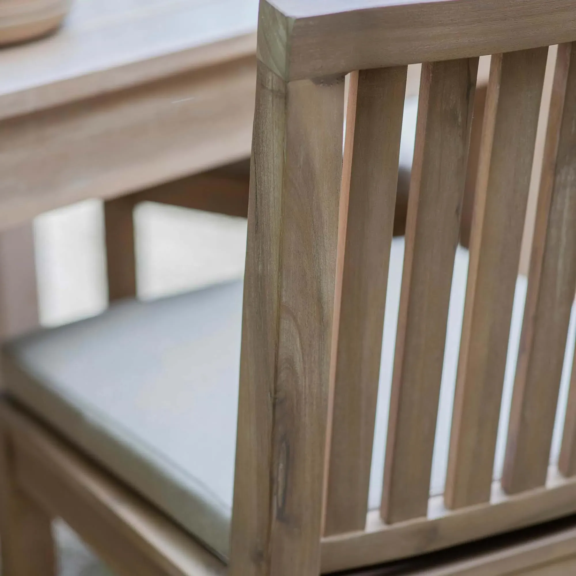 Porthallow Outdoor Dining Chairs Set of 2 - Natural, Acacia Wood