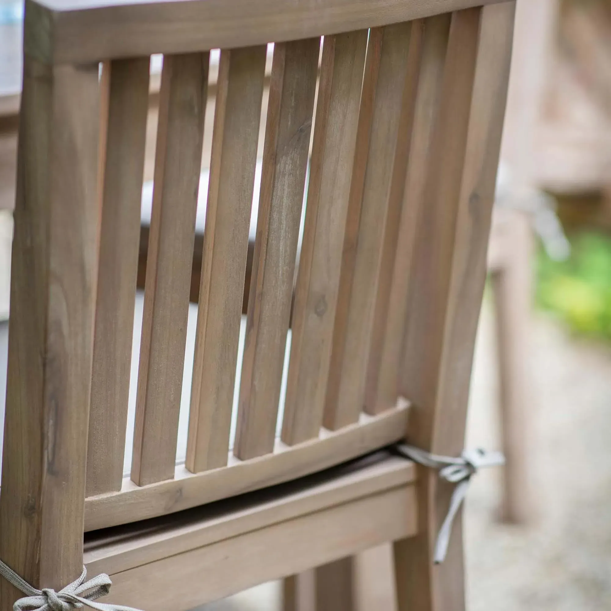 Porthallow Outdoor Dining Chairs Set of 2 - Natural, Acacia Wood