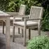 Porthallow Outdoor Dining Chairs with Arms Set of 2 - Natural, Acacia