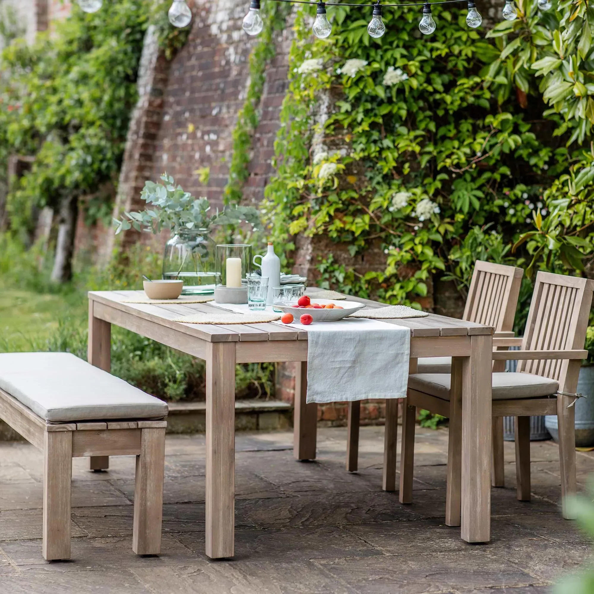 Porthallow Outdoor Dining Table - Natural, Acacia Wood