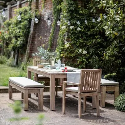 Porthallow Outdoor Dining Table - Natural, Acacia Wood image