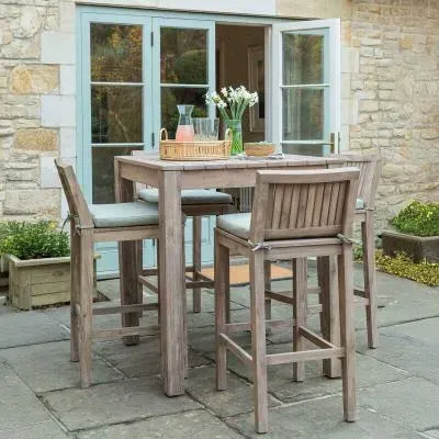 Porthallow Square Bar Table - Natural, Acacia Wood image