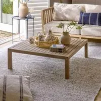 Porthallow Square Outdoor Coffee Table - Natural, Acacia Wood