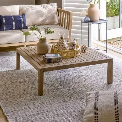 Porthallow Square Outdoor Coffee Table - Natural, Acacia Wood