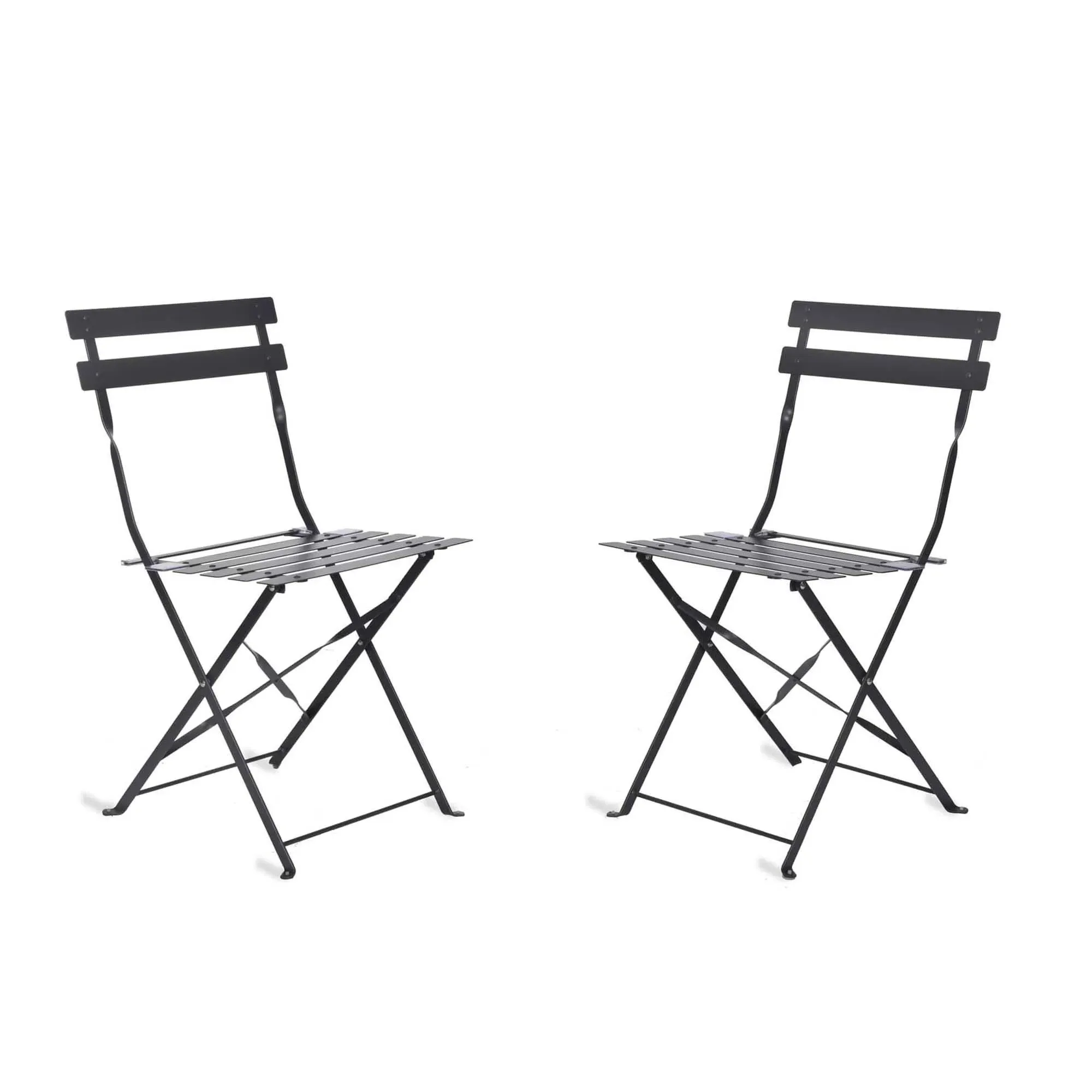 Rive Outdoor Droite Bistro Chairs Set of 2 - Carbon