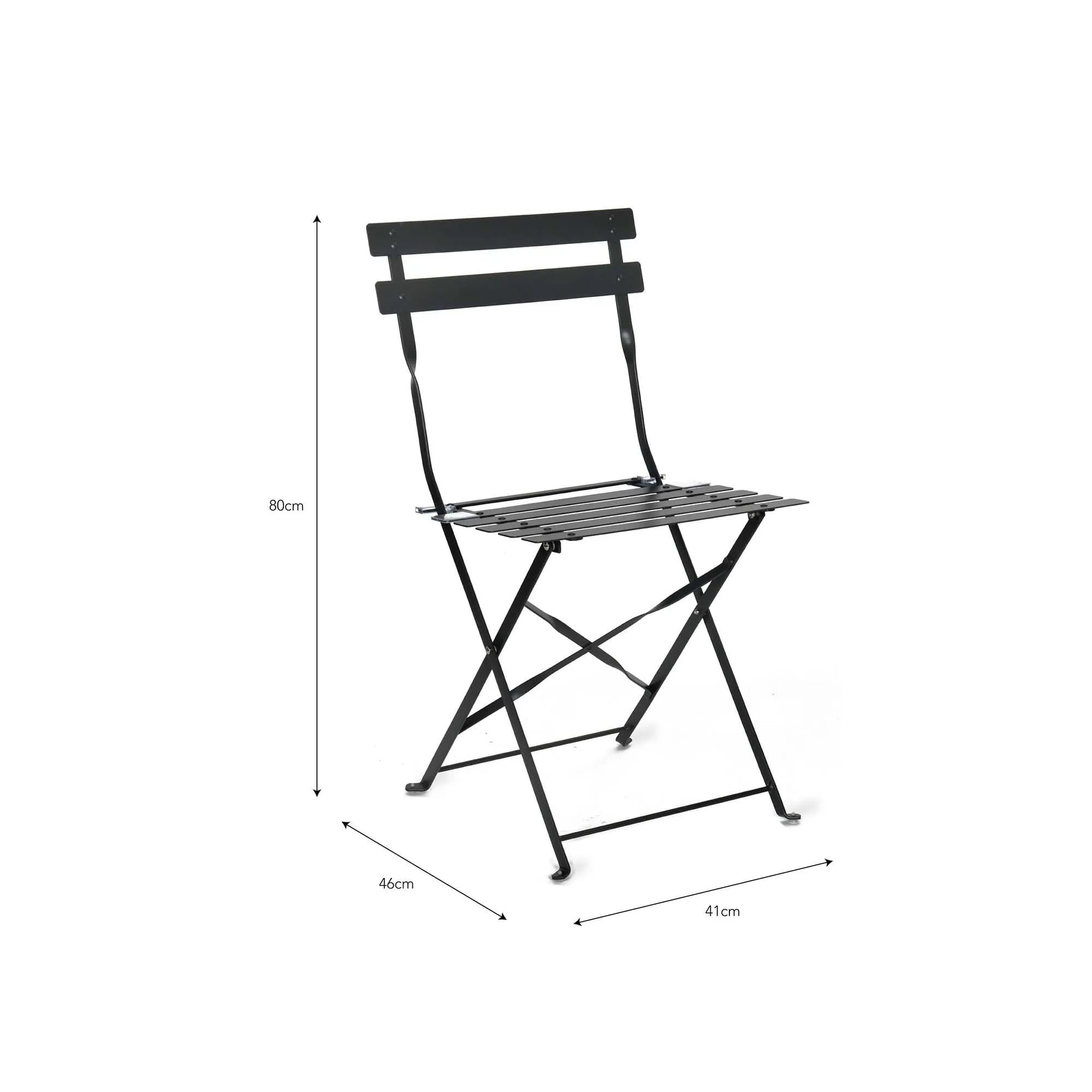 Rive Outdoor Droite Bistro Chairs Set of 2 - Carbon