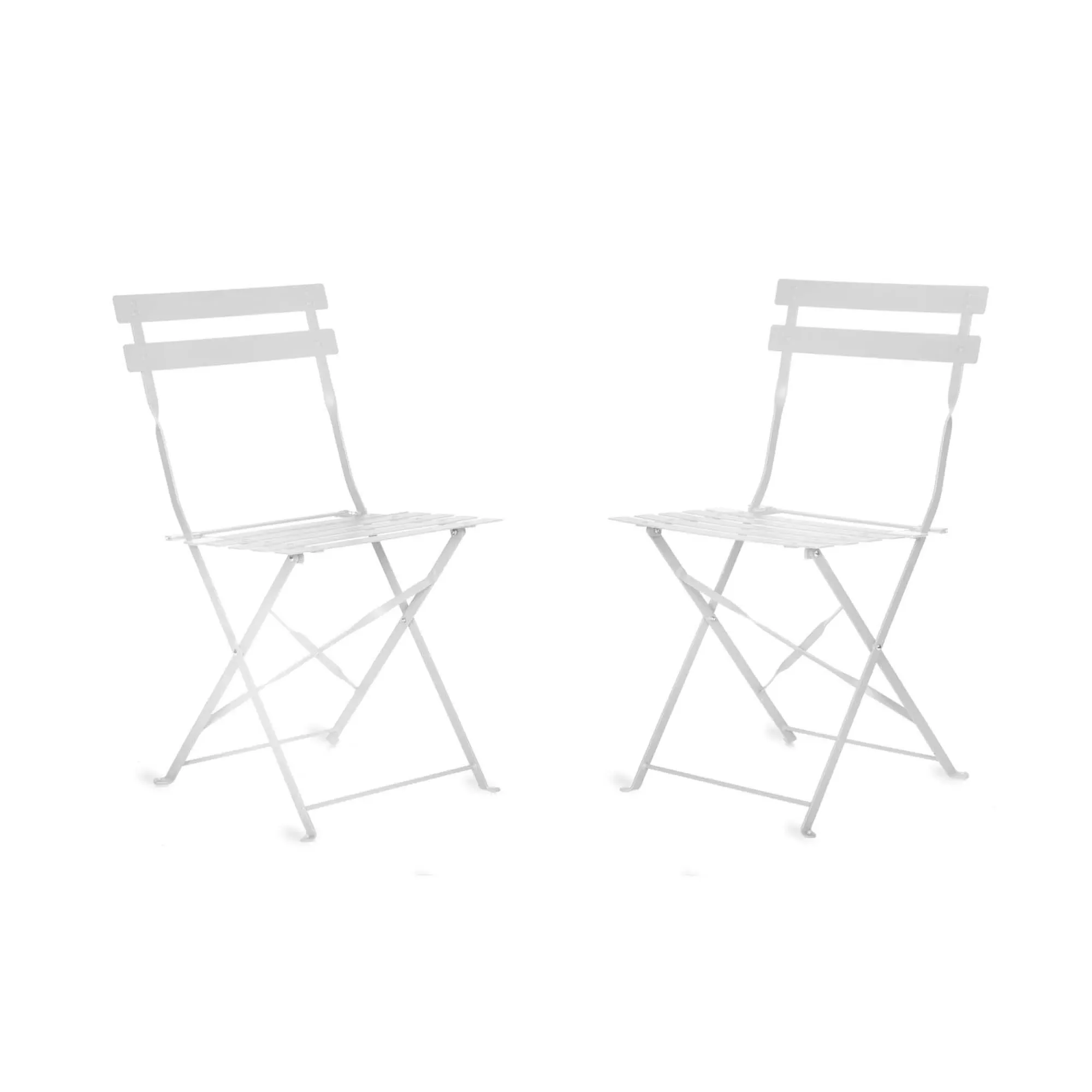 Rive Outdoor Droite Bistro Chairs Set of 2 - Chalk