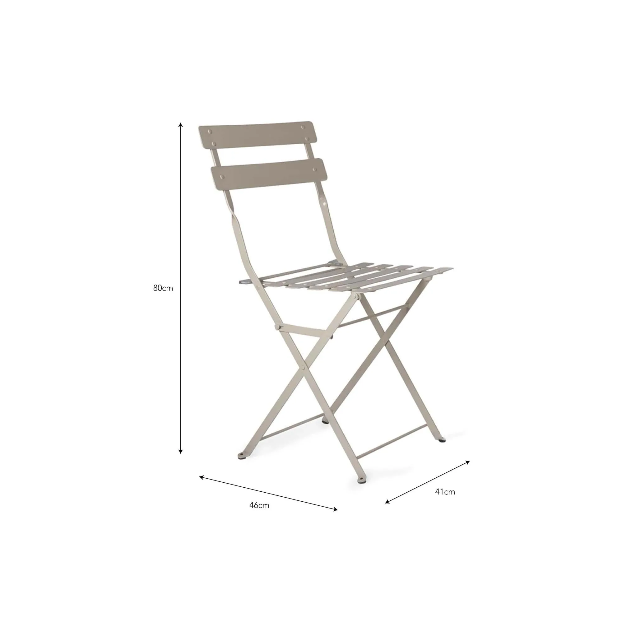 Rive Outdoor Droite Bistro Chairs Set of 2 - Clay