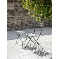 Rive Outdoor Droite Bistro Chairs Set of 2 - Silver