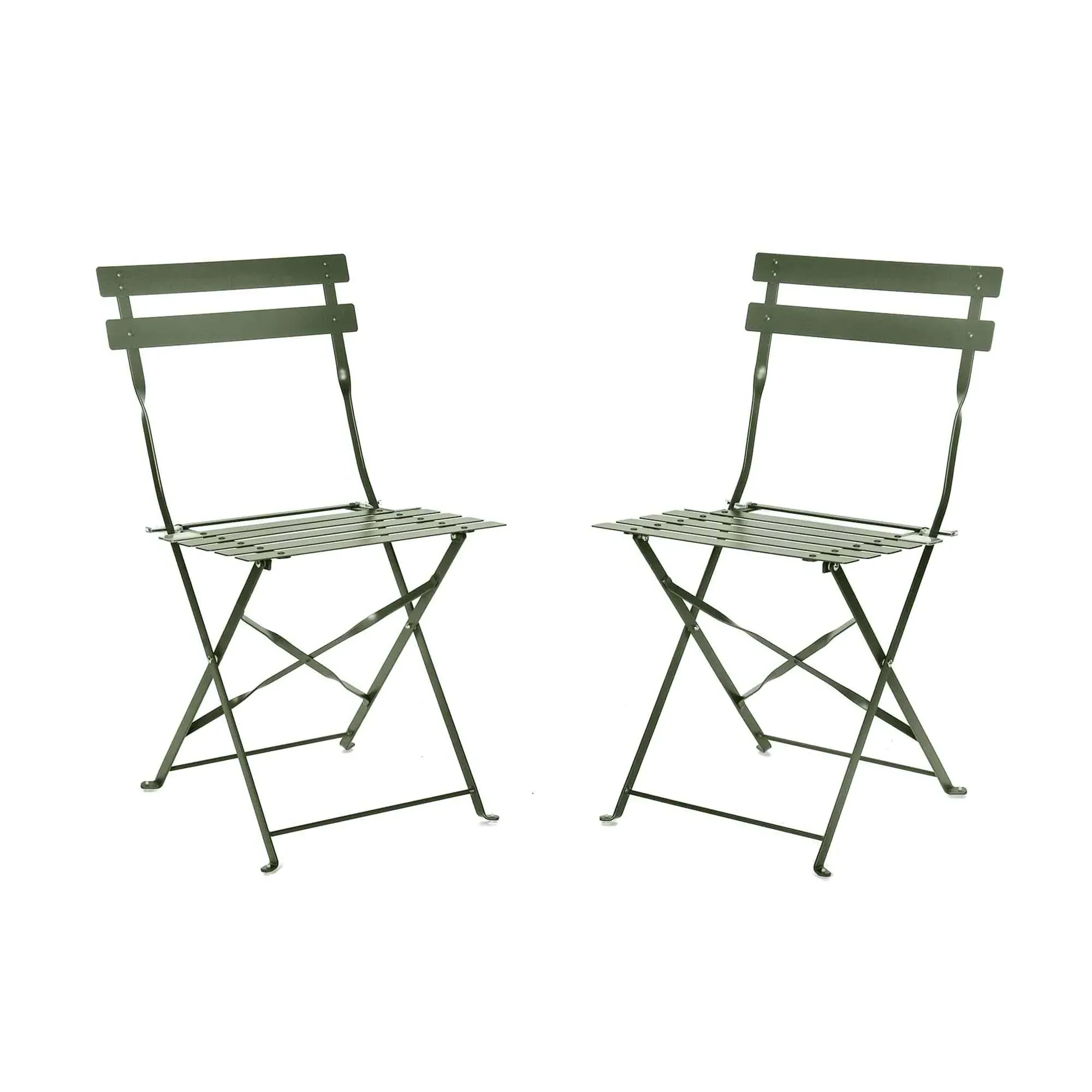 Rive Outdoor Droite Bistro Chairs Set of 2 - Thistle Green