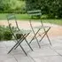 Rive Outdoor Droite Bistro Chairs Set of 2 - Thistle Green