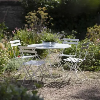 Rive Outdoor Droite Large Bistro Set - Chalk