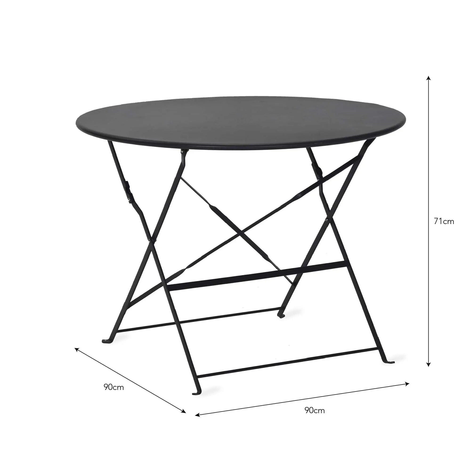 Rive Outdoor Droite Large Bistro Table - Carbon