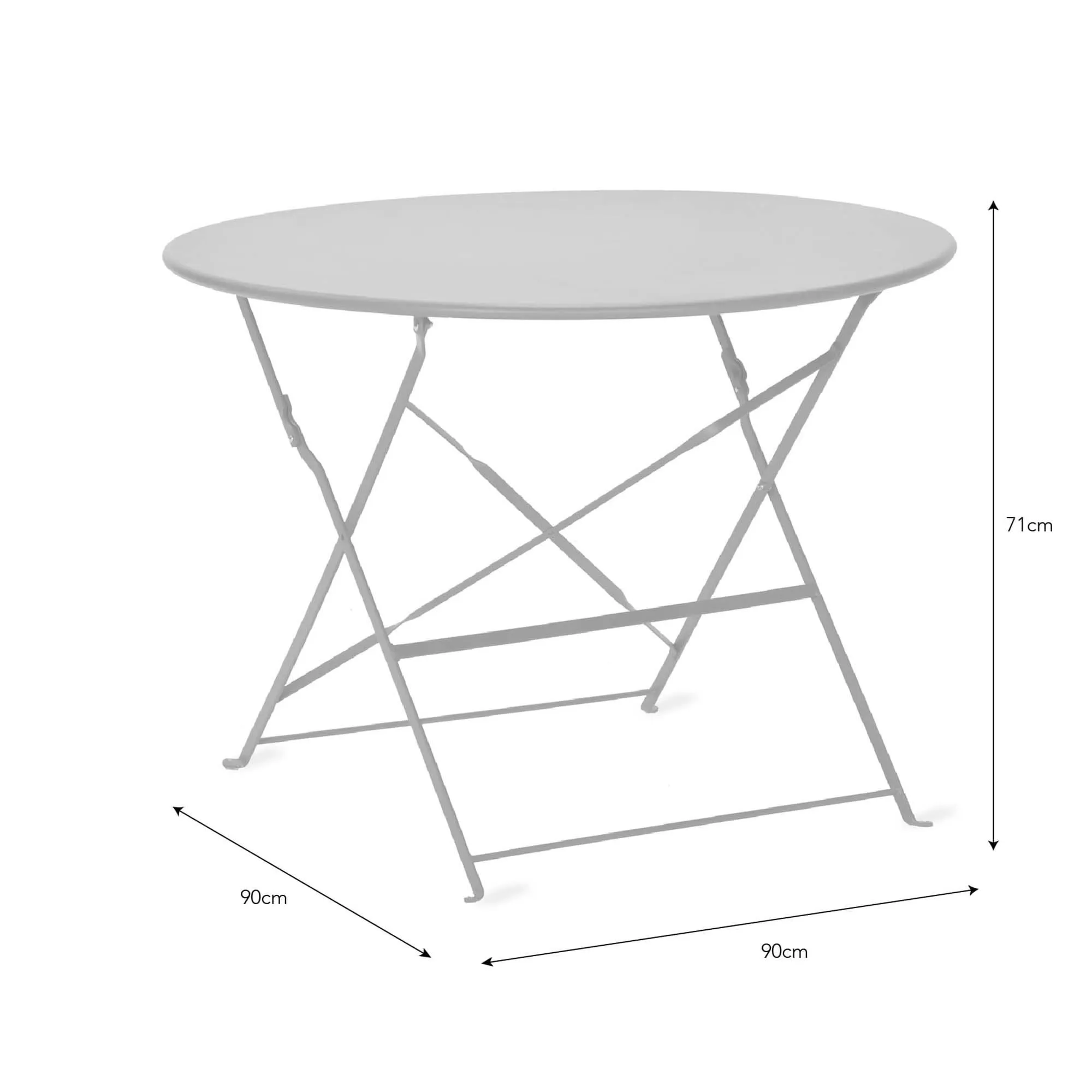 Rive Outdoor Droite Large Bistro Table - Chalk