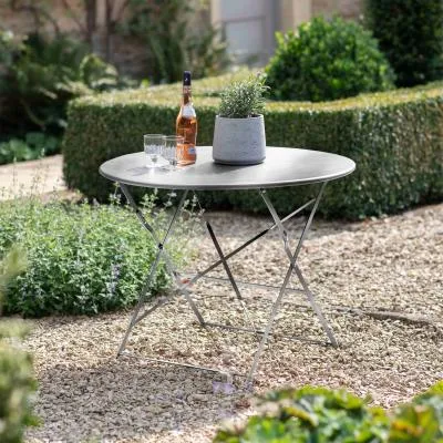 Rive Outdoor Droite Large Bistro Table - Silver