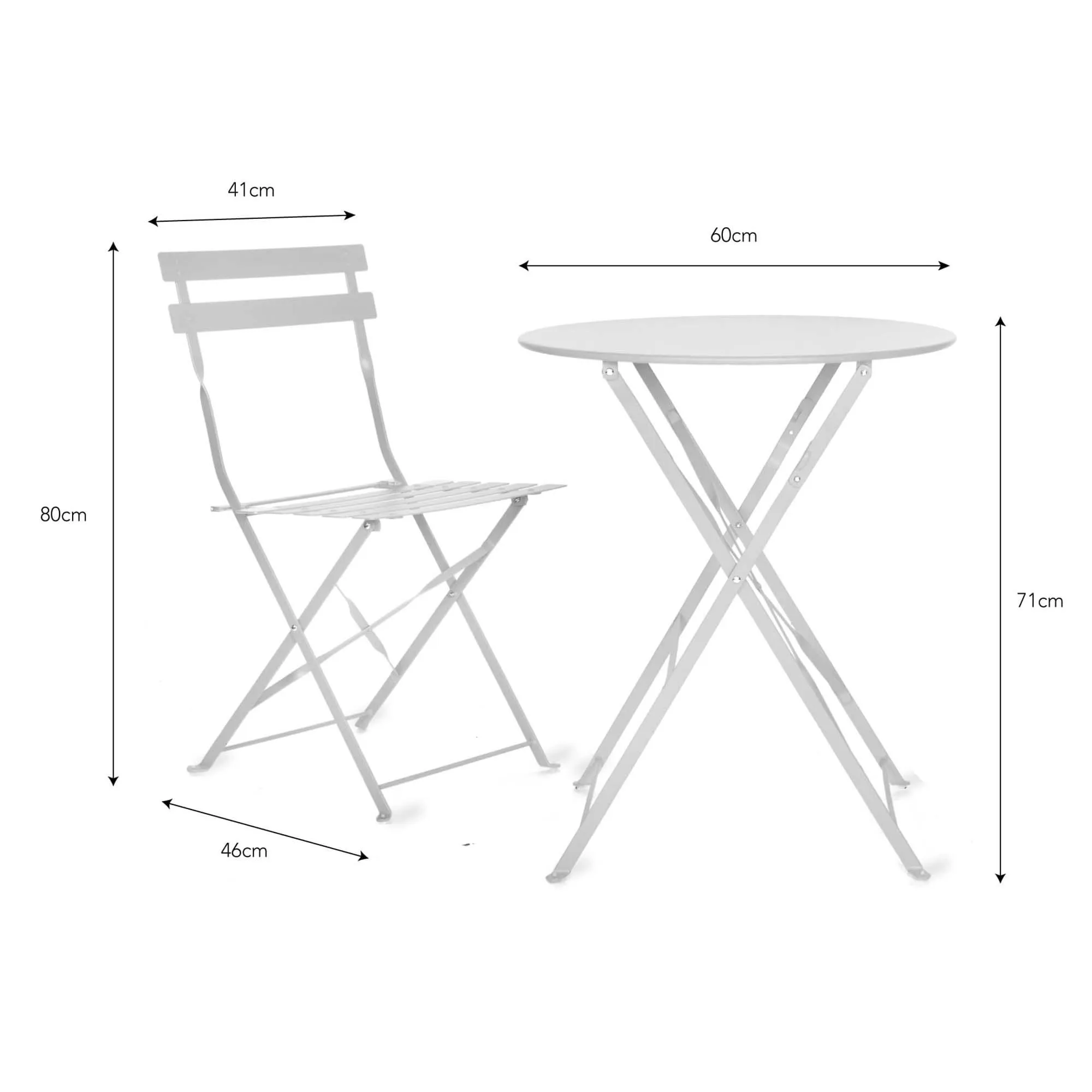 Rive Outdoor Droite Small Bistro Set - Chalk
