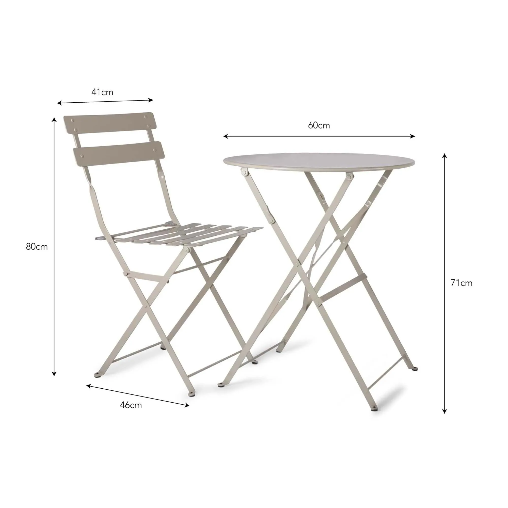 Rive Outdoor Droite Small Bistro Set - Clay