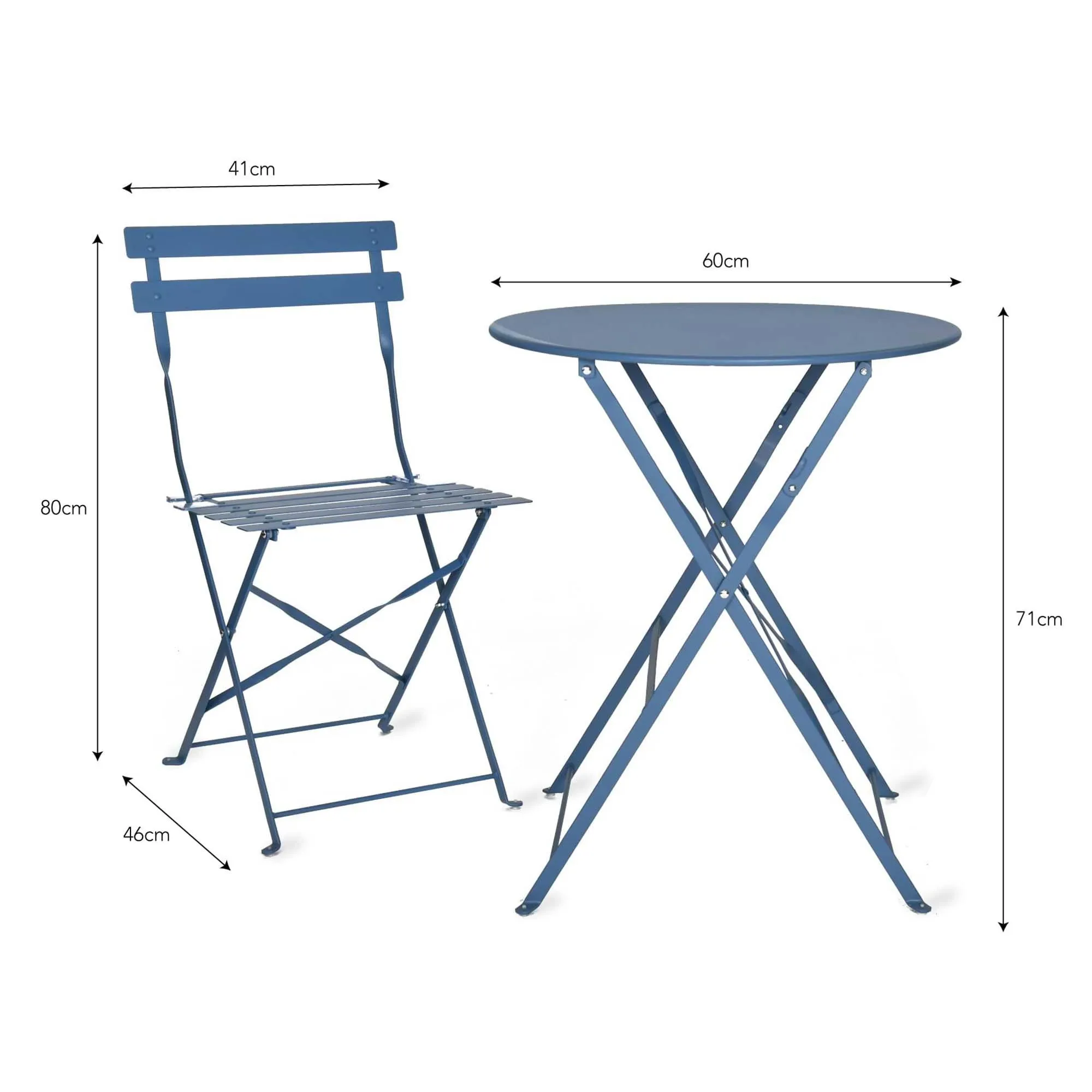 Rive Outdoor Droite Small Bistro Set - Cove Blue