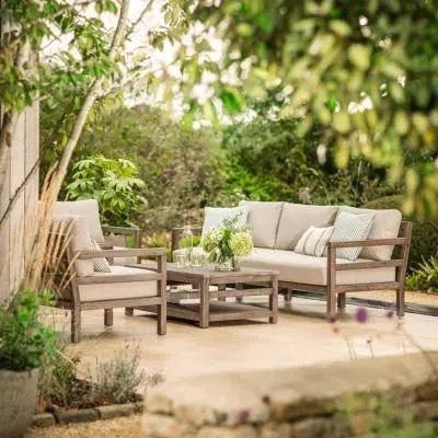 Sandridge 3-Seater Outdoor Sofa Set - Natural, Acacia Wood