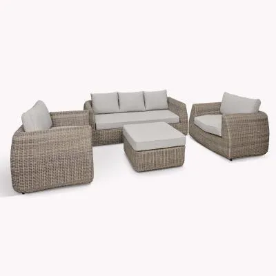 Skala 3-Seater Outdoor Sofa Set - Light Natural, Rattan