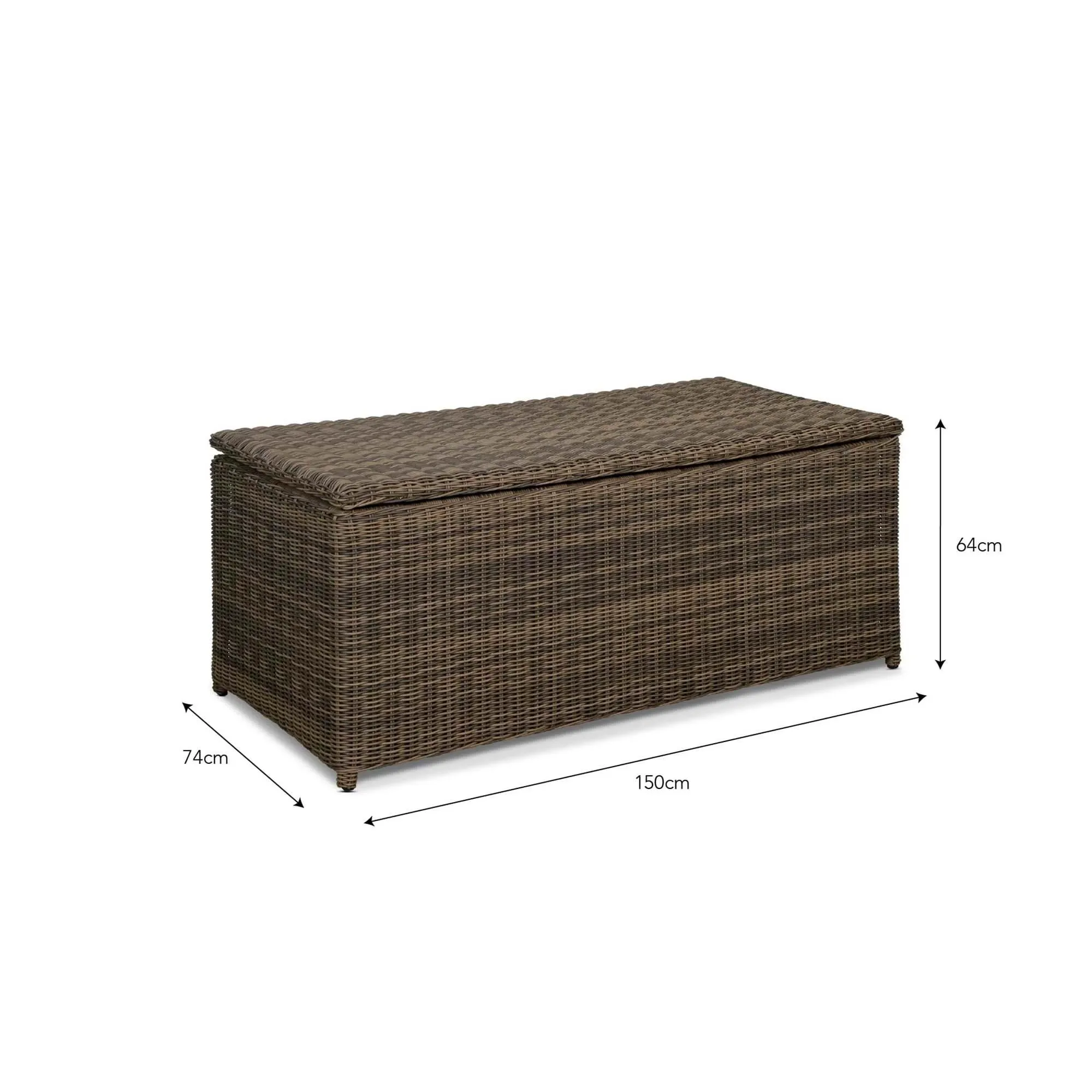 Skala Large Outdoor Storage Box - Dark Natural, Rattan