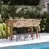 St Mawes 180cm Outdoor Bar Table with Trough - Natural, Teak
