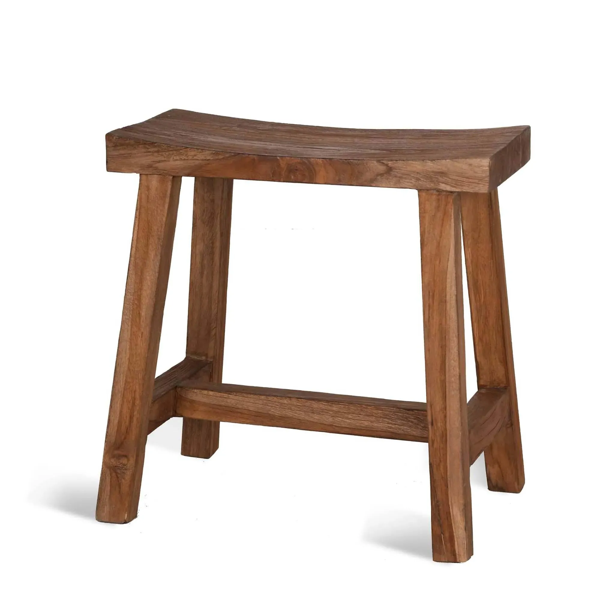 St Mawes Outdoor Stool - Natural, Teak