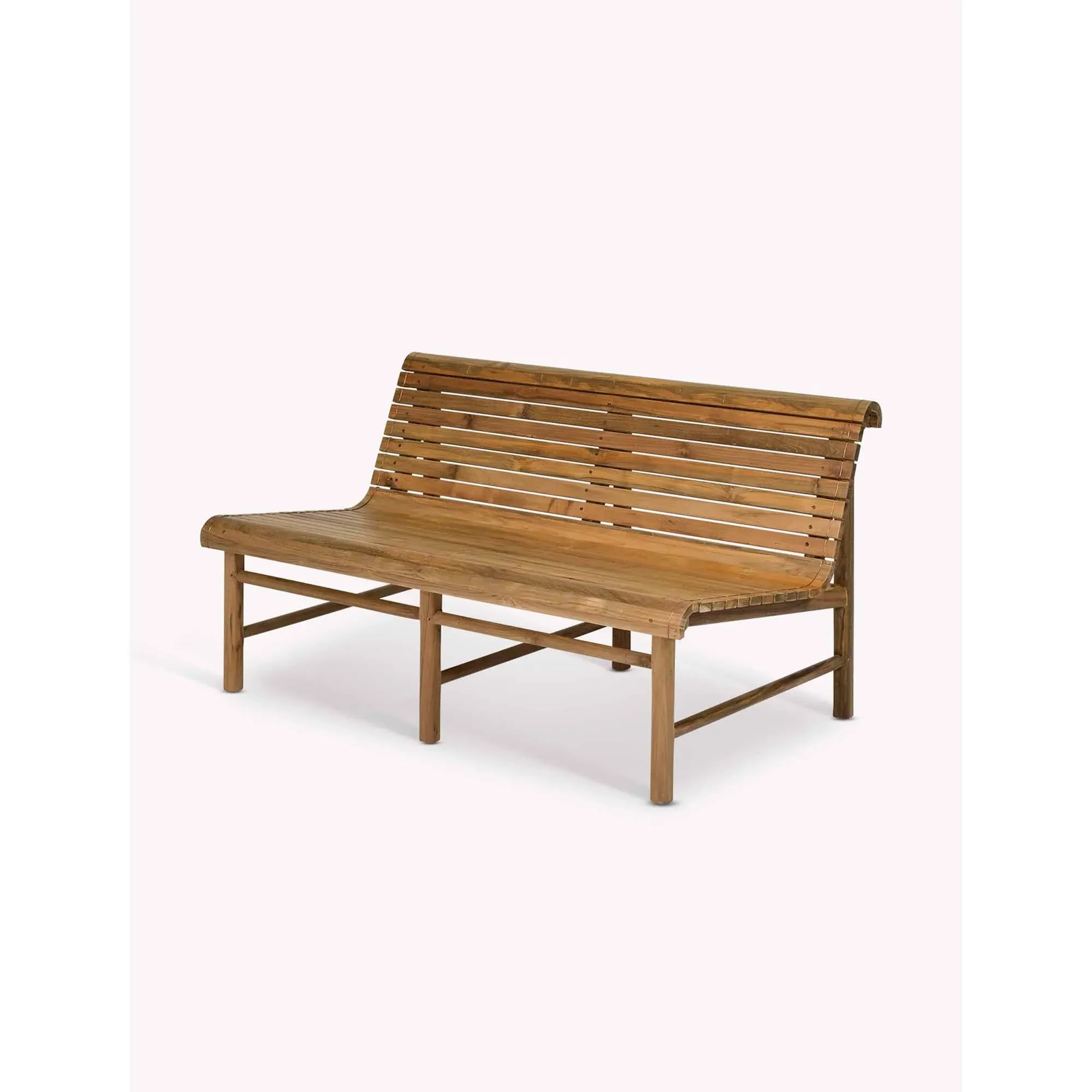 Station Double Outdoor Bench - Natural