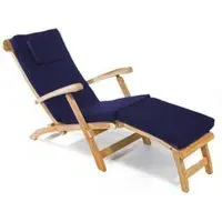 Toddington Steamer Chair with Cushion - Blue