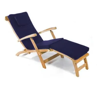 Toddington Steamer Chair with Cushion - Blue