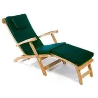 Toddington Steamer Chair with Cushion - Green