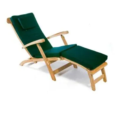Toddington Steamer Chair with Cushion - Green