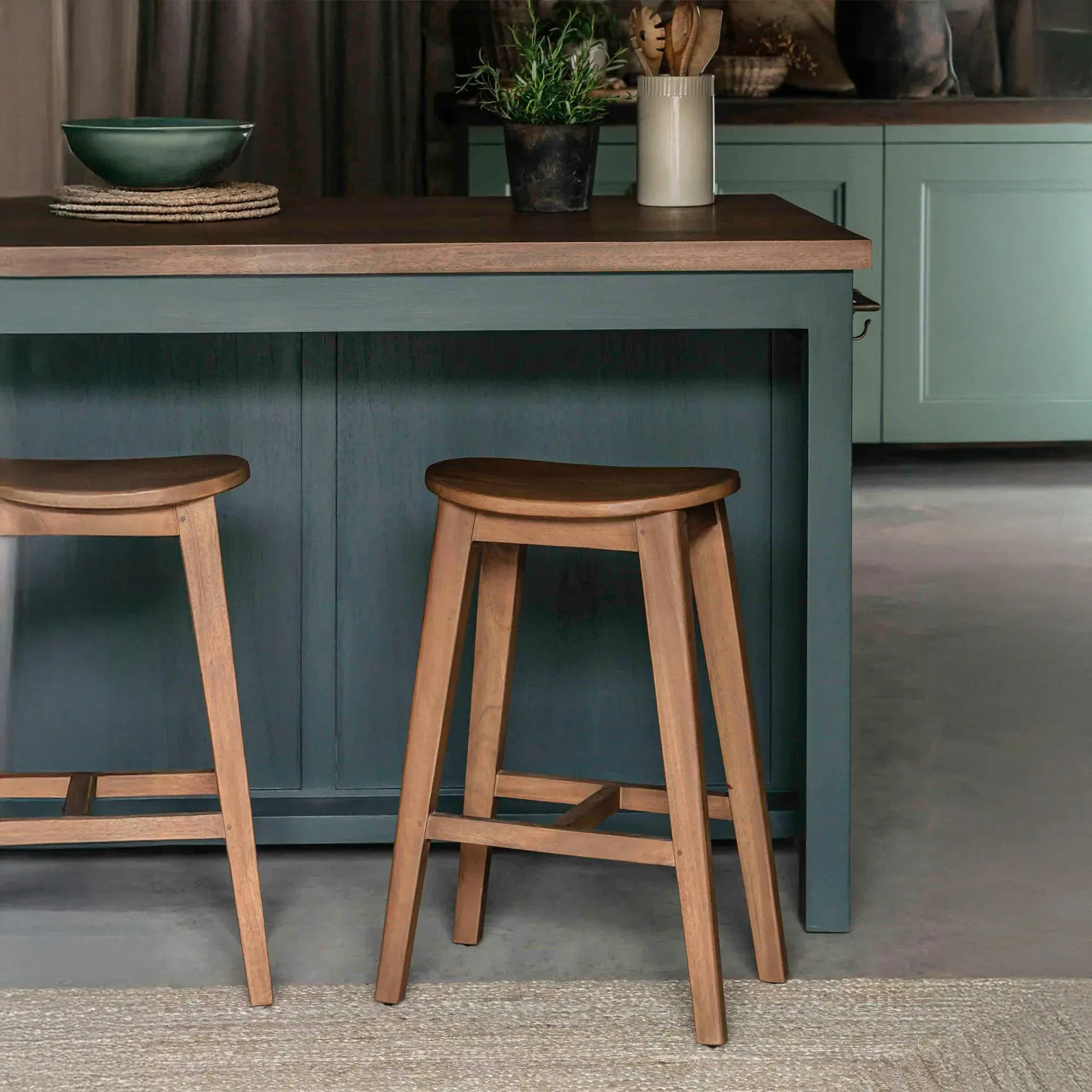 Walcote Bar Stool - Natural Wood