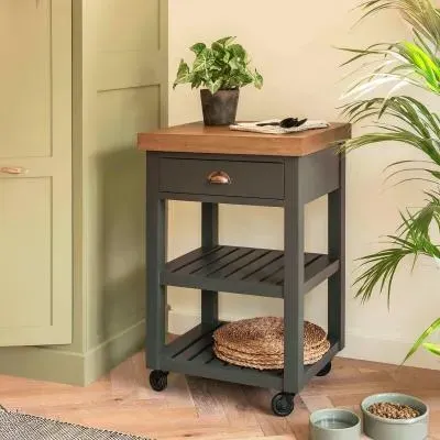 Walcote Butchers Block - Forest Green, Wood