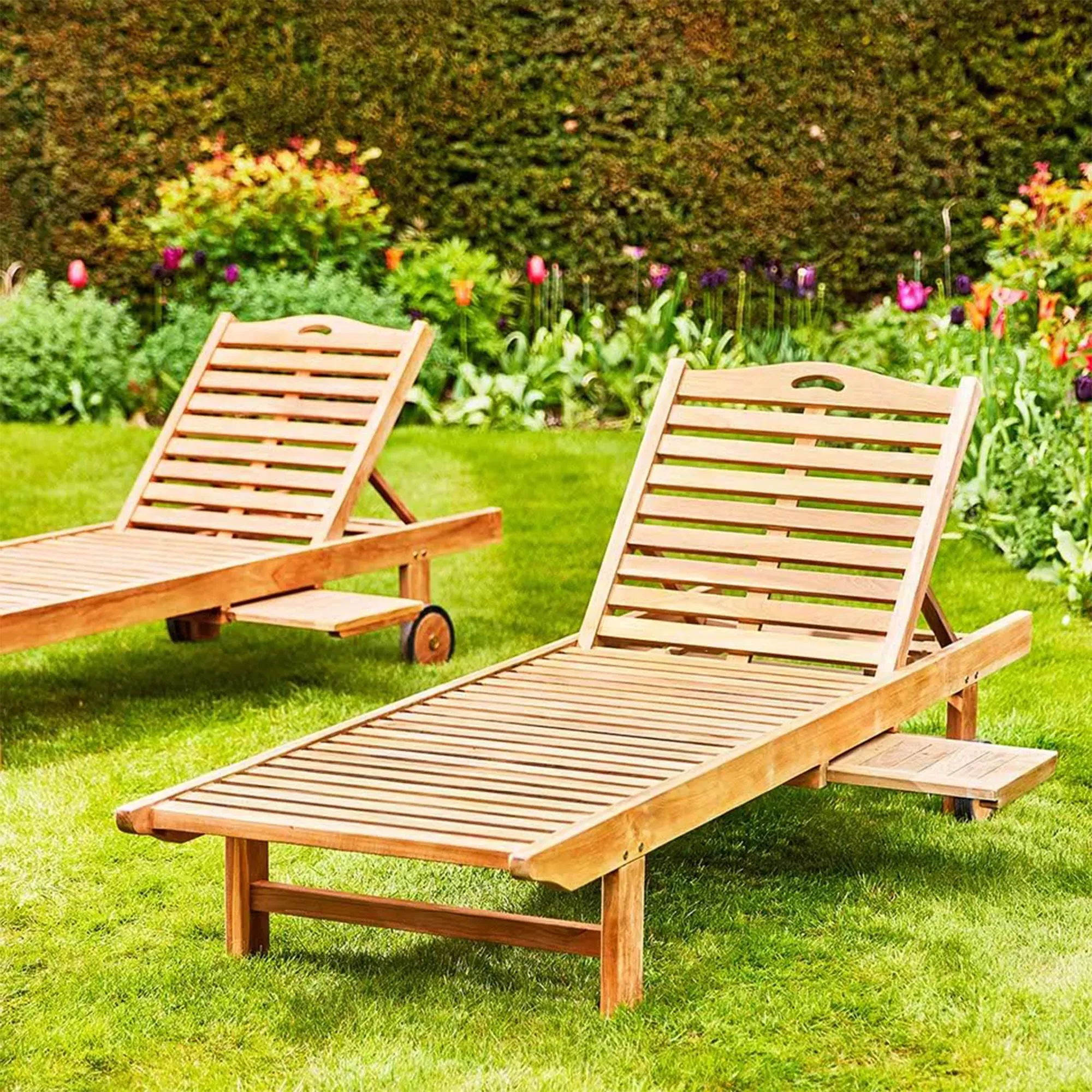 Winchcombe Outdoor Teak Sun Lounger - Teak