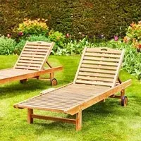 Winchcombe Outdoor Teak Sun Lounger - Teak