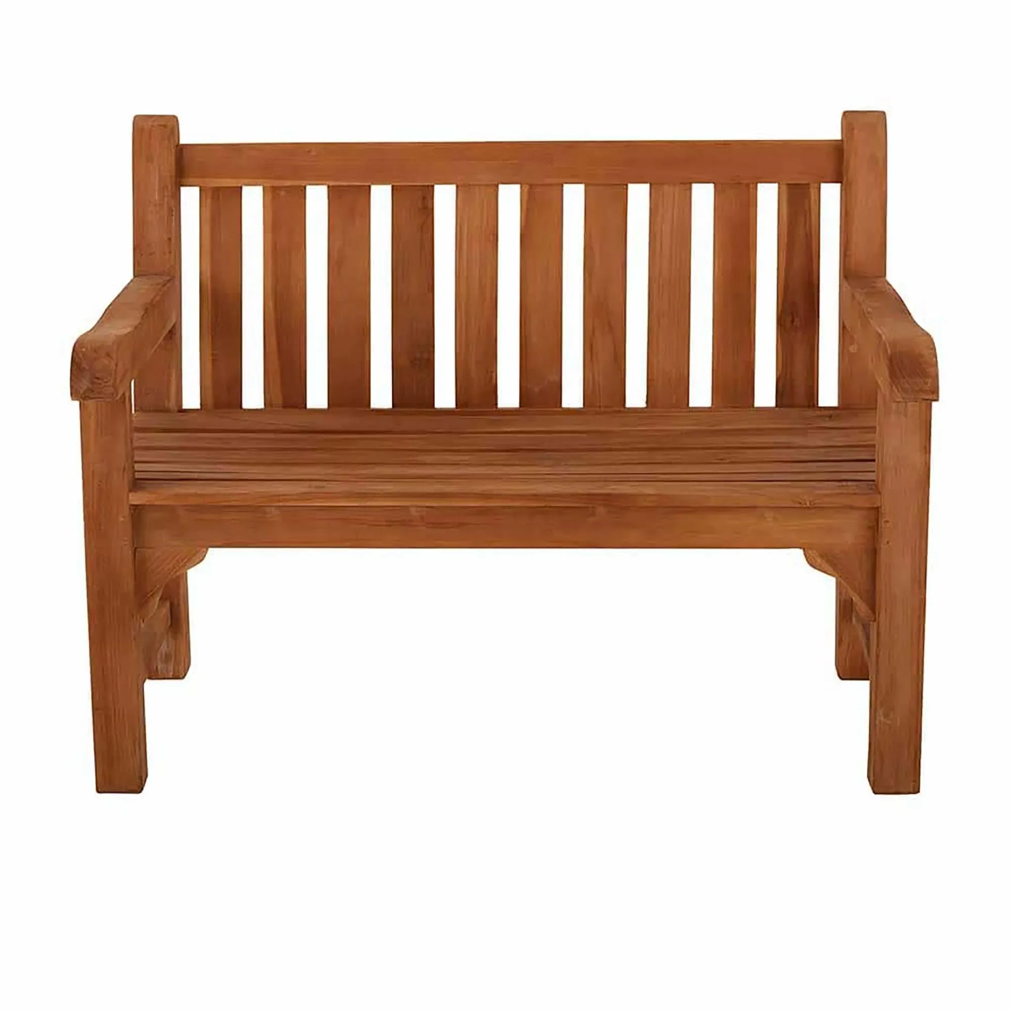 Windsor 2-Seater Outdoor Bench - Brown, Teak