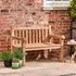 Windsor 2-Seater Outdoor Bench - Brown, Teak