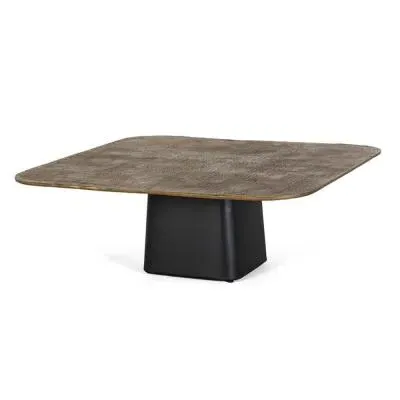 Aberaeron Square Coffee Table - Bronze, Black