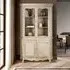 Adley 4 Door Display Cabinet - Beige, Mango Wood