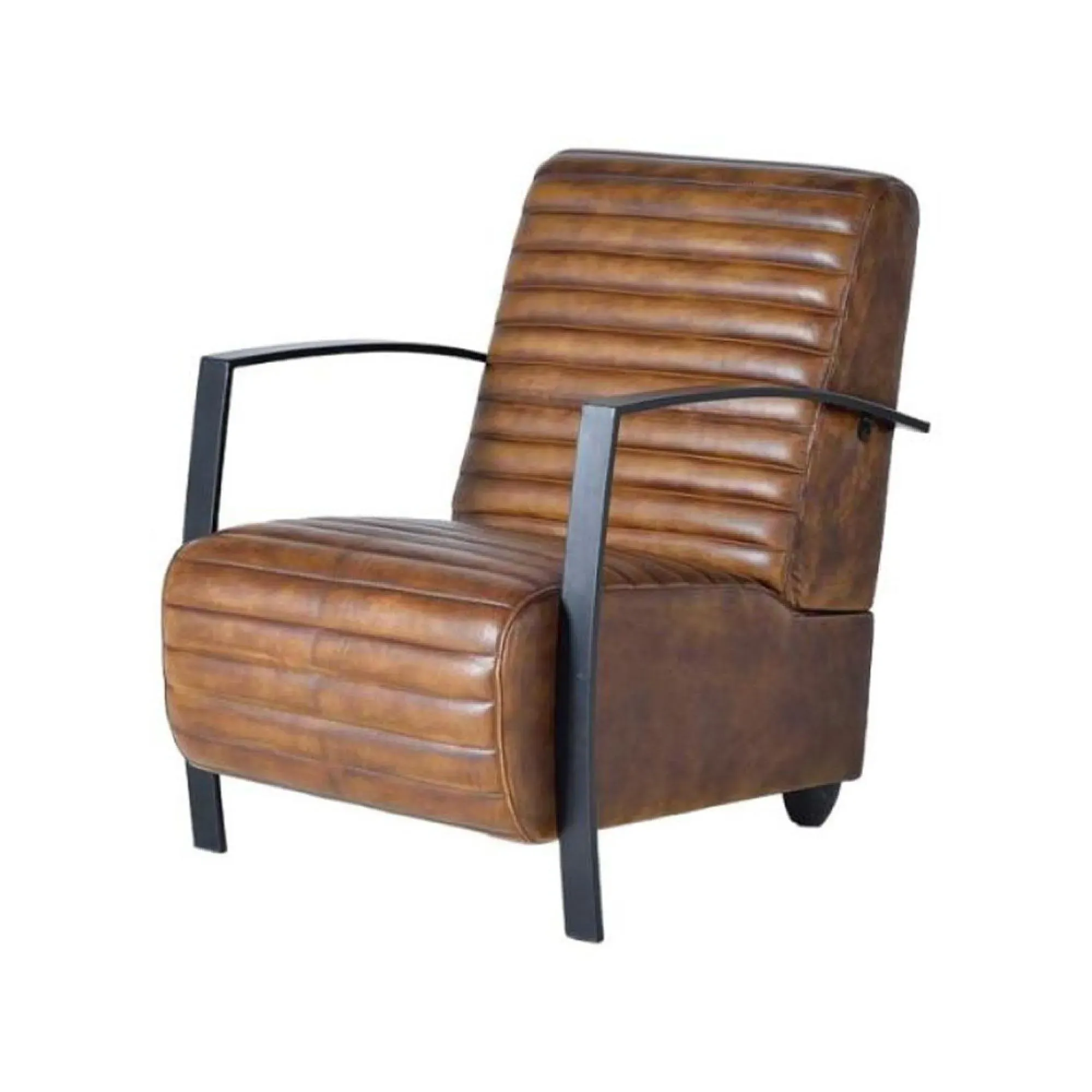 Anacoco Leather Upholstered Armchair - Brown