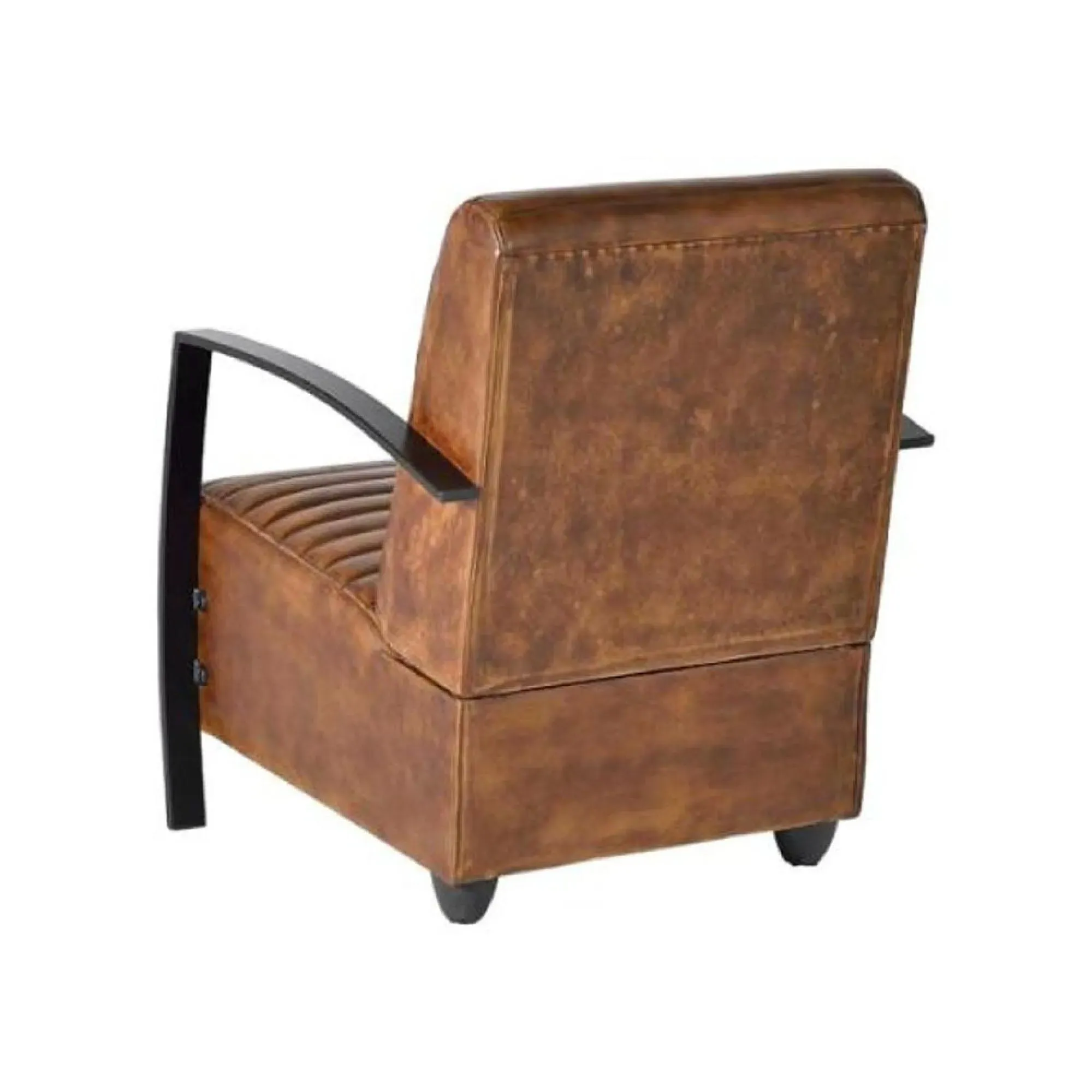 Anacoco Leather Upholstered Armchair - Brown