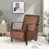 Anacoco Leather Upholstered Armchair - Brown