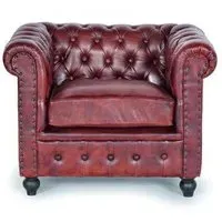 Angwin Chester Armchair - Brown, Leather