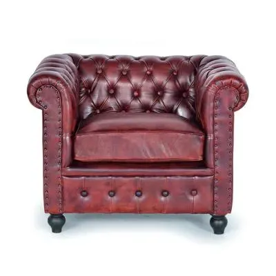 Angwin Chester Armchair - Brown, Leather