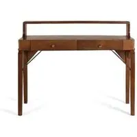 Aosta 2 Drawer Desk - Walnut, Mango Wood