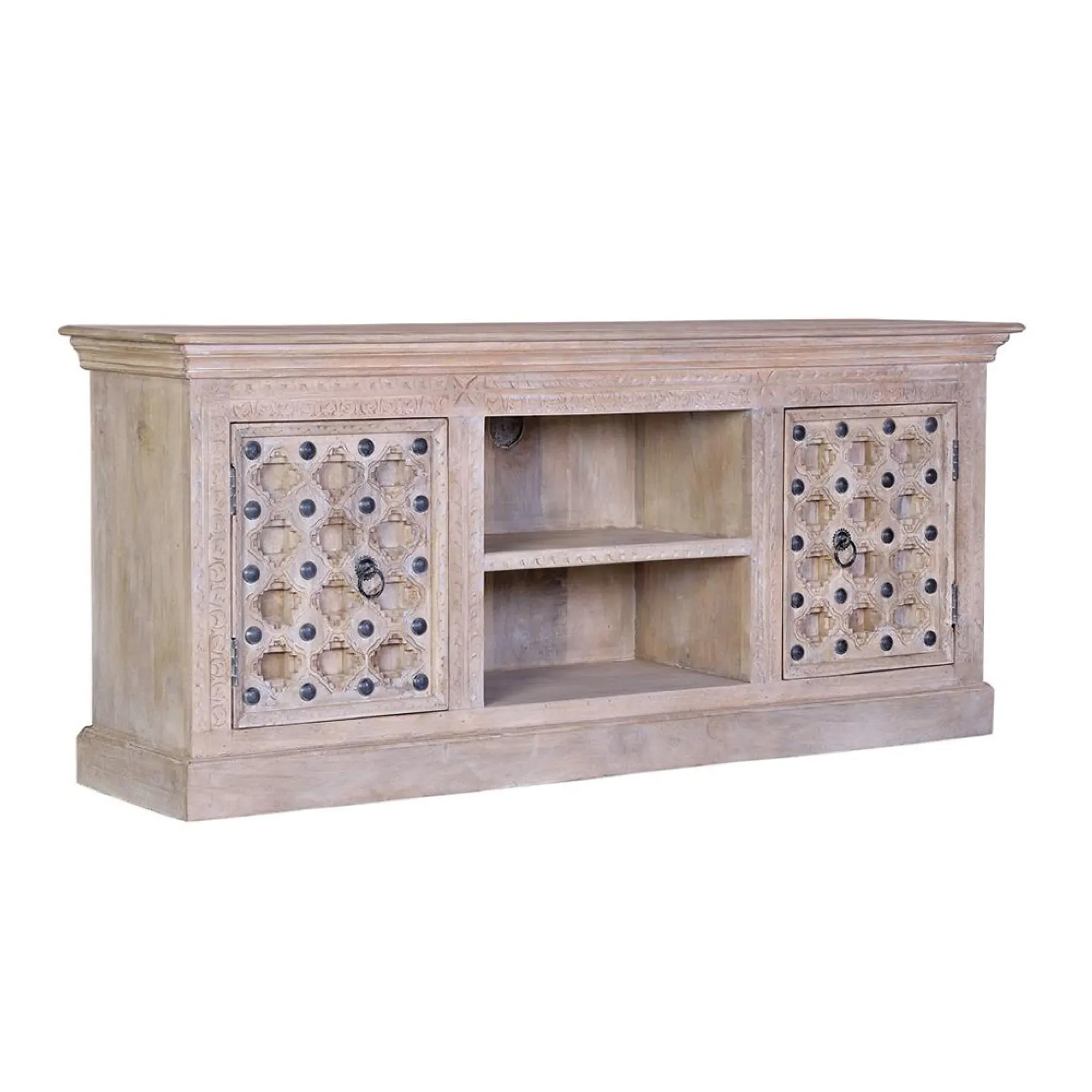 Arezzo 2 Door TV Unit - Natural, Mango Wood